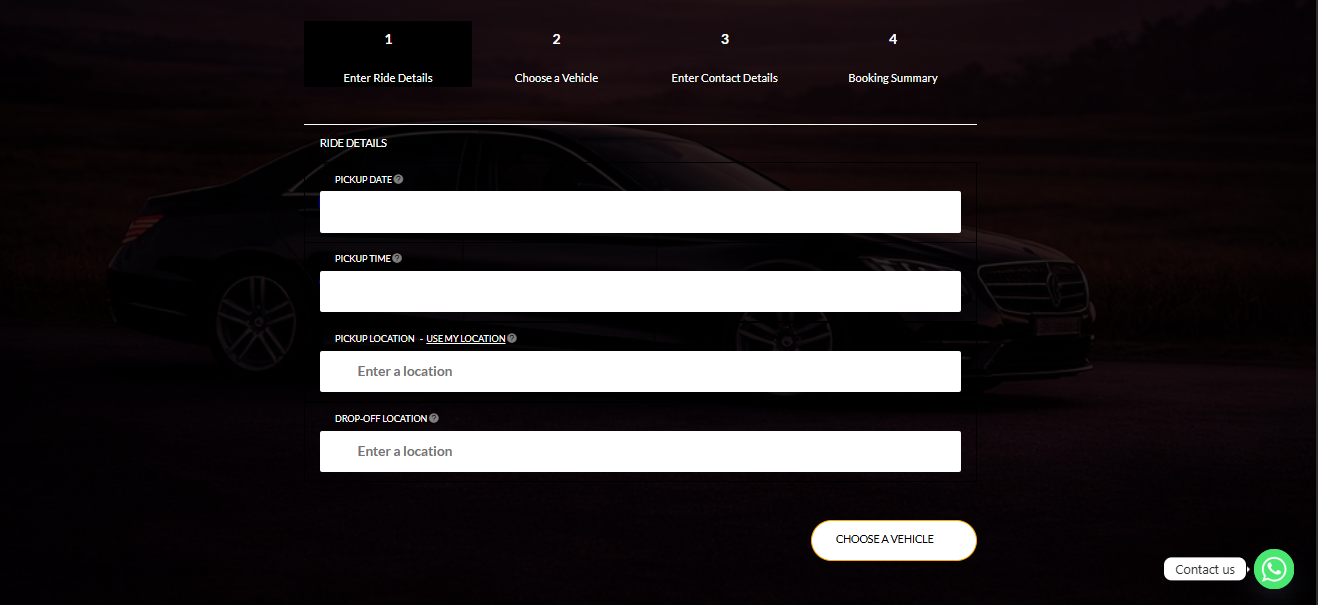 Glide Fox chauffeur booking website designed for private hire and luxury transportation services in the UK by Amaar Ahmed