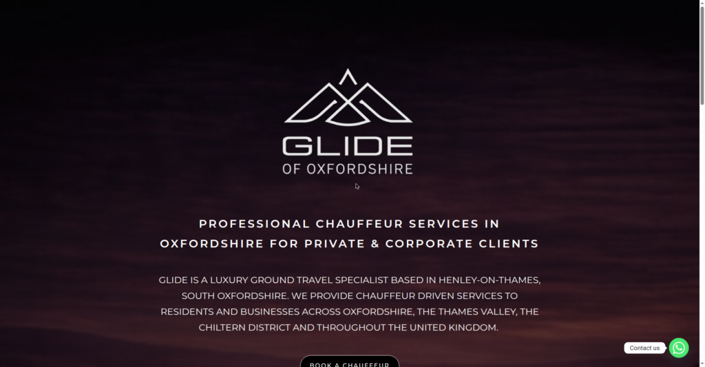 Glide of Oxfordshire website by Amaar Ahmed