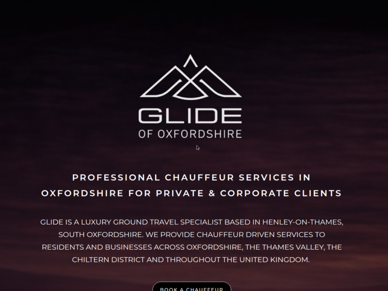 Glide of Oxfordshire website by Amaar Ahmed