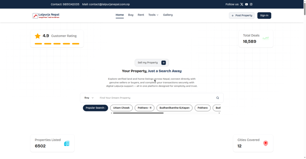 Lalpurja website by Amaar Ahmed