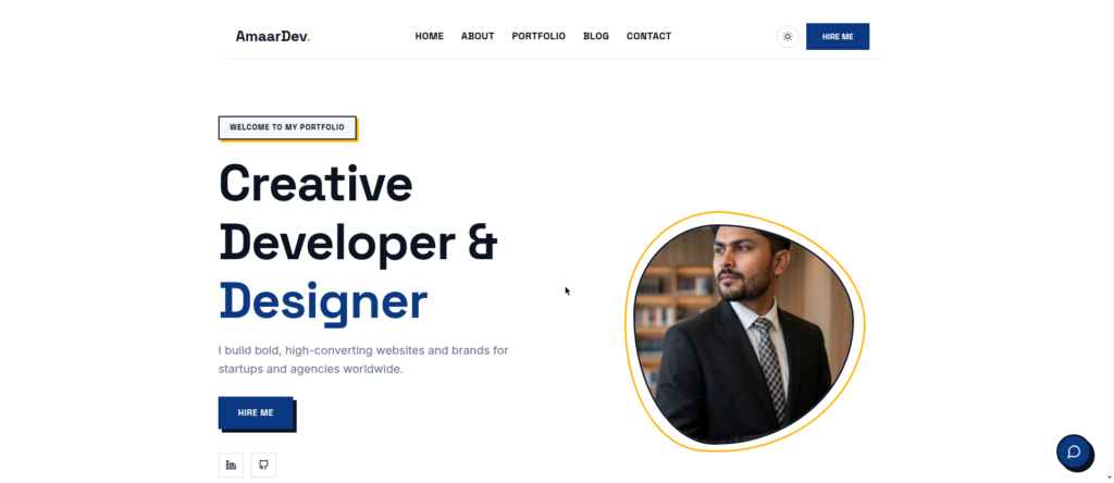 Novafolio — Personal Portfolio WordPress Theme